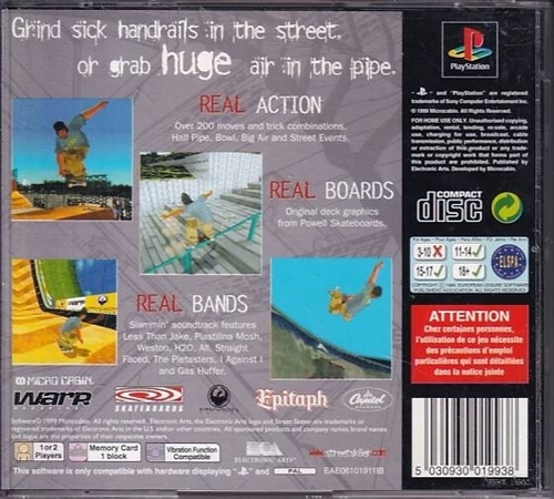 Street Skater - PS1 (B Grade) (Genbrug)